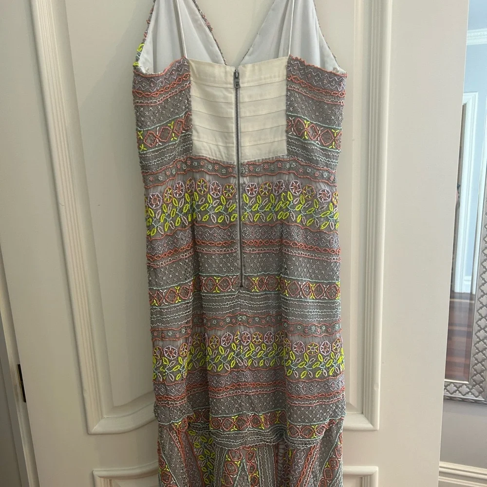 Alice + Olivia Amina All Over Embroidery Sweetheart Neck Dress - Brand New sz 10 - Picture 11 of 12